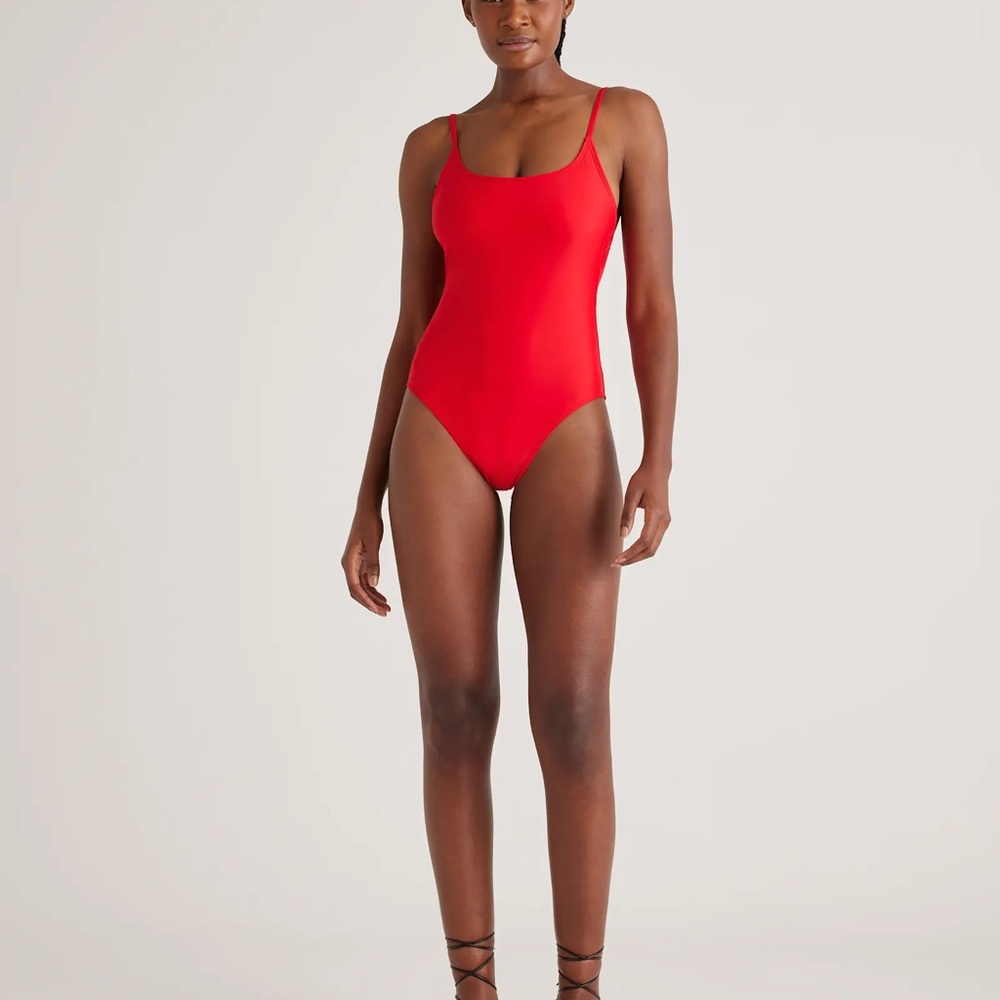 Quince Bold Red Women's One-Piece Swimsuit